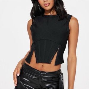Fashion Nova Black Crop Top